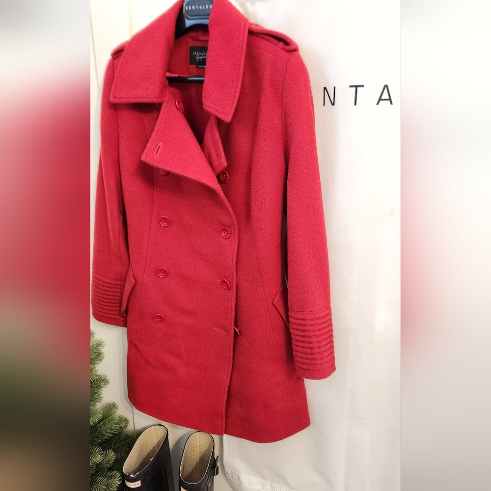 Sentaler Red Wool Coat